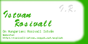 istvan rosivall business card