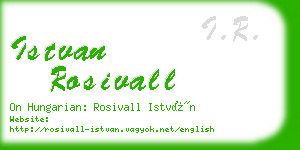 istvan rosivall business card
